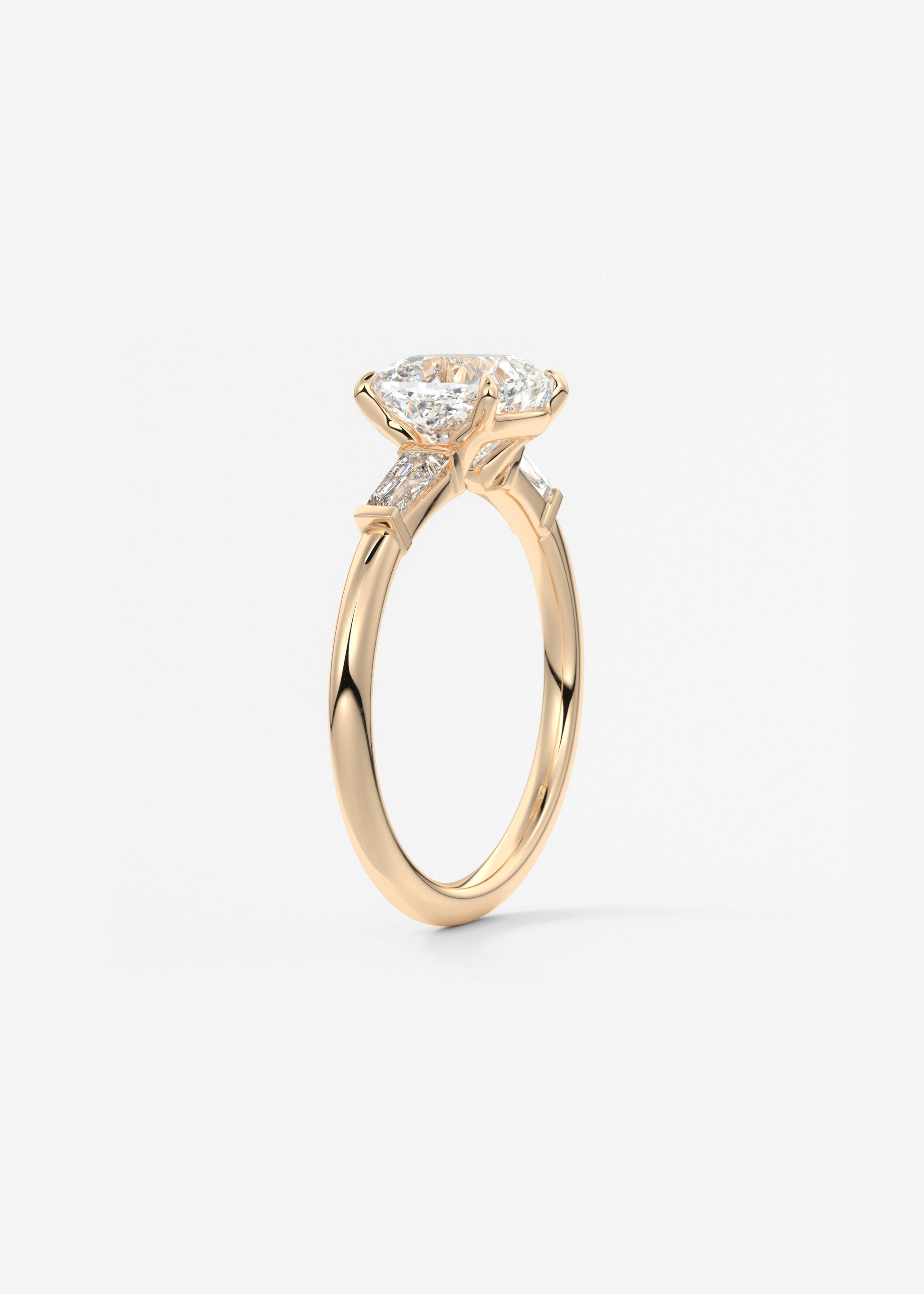 Oval Solitaire With Raised Basket Gallery Lab Grown Diamond Engagement Ring