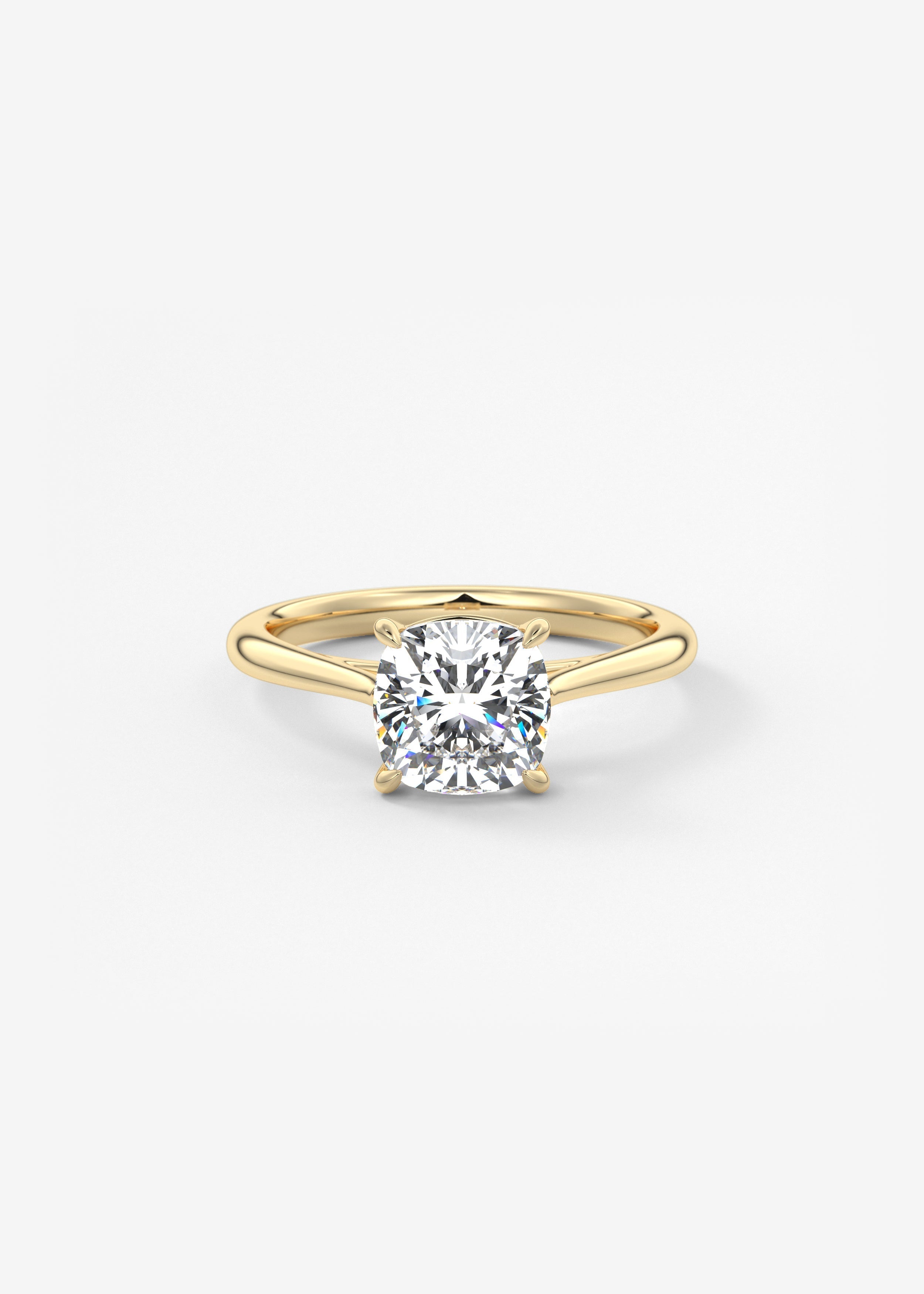 Oval Solitaire With Raised Basket Gallery Lab Grown Diamond Engagement Ring