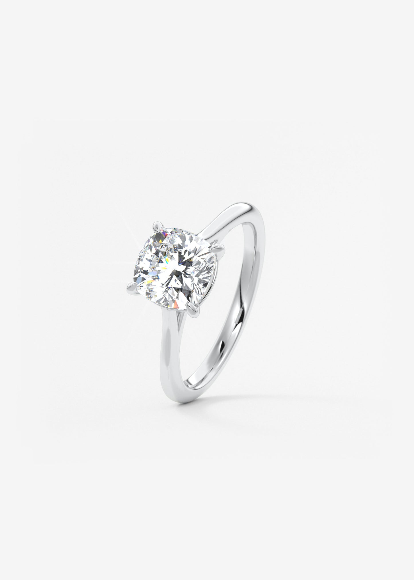 Oval Solitaire With Raised Basket Gallery Lab Grown Diamond Engagement Ring