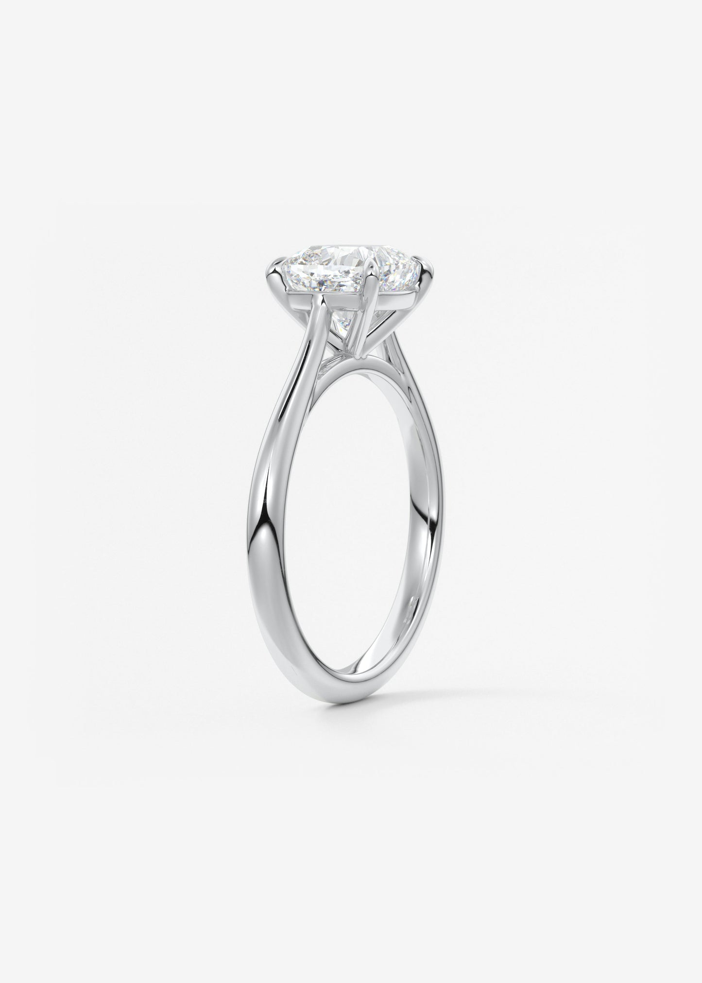 Oval Solitaire With Raised Basket Gallery Lab Grown Diamond Engagement Ring