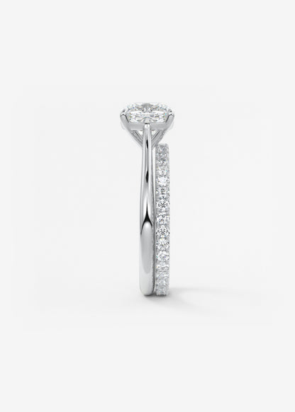 Oval Solitaire With Raised Basket Gallery Lab Grown Diamond Engagement Ring