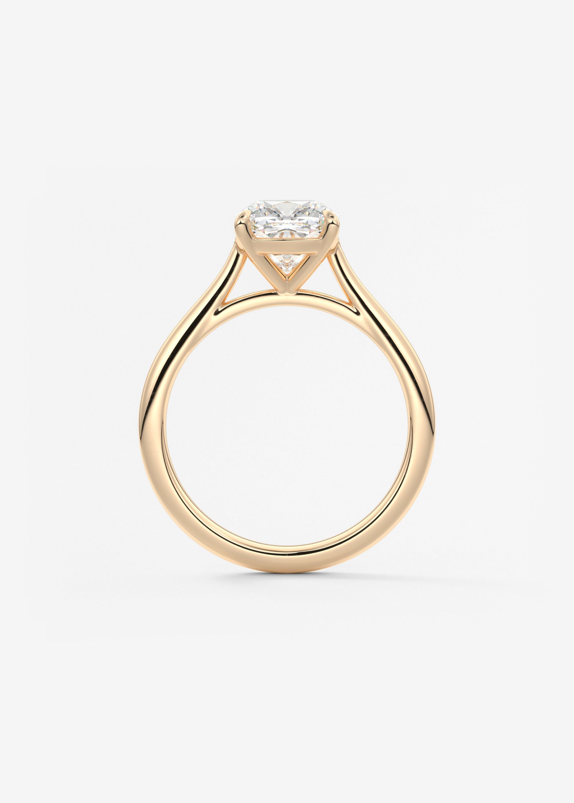 Oval Solitaire With Raised Basket Gallery Lab Grown Diamond Engagement Ring