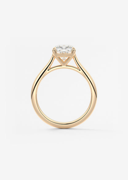 Oval Solitaire With Raised Basket Gallery Lab Grown Diamond Engagement Ring