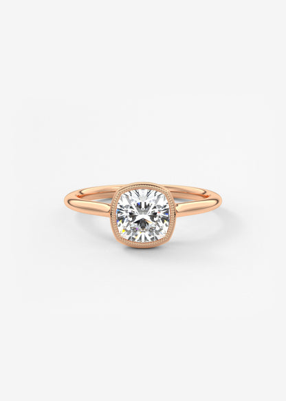 Oval Solitaire With Raised Basket Gallery Lab Grown Diamond Engagement Ring