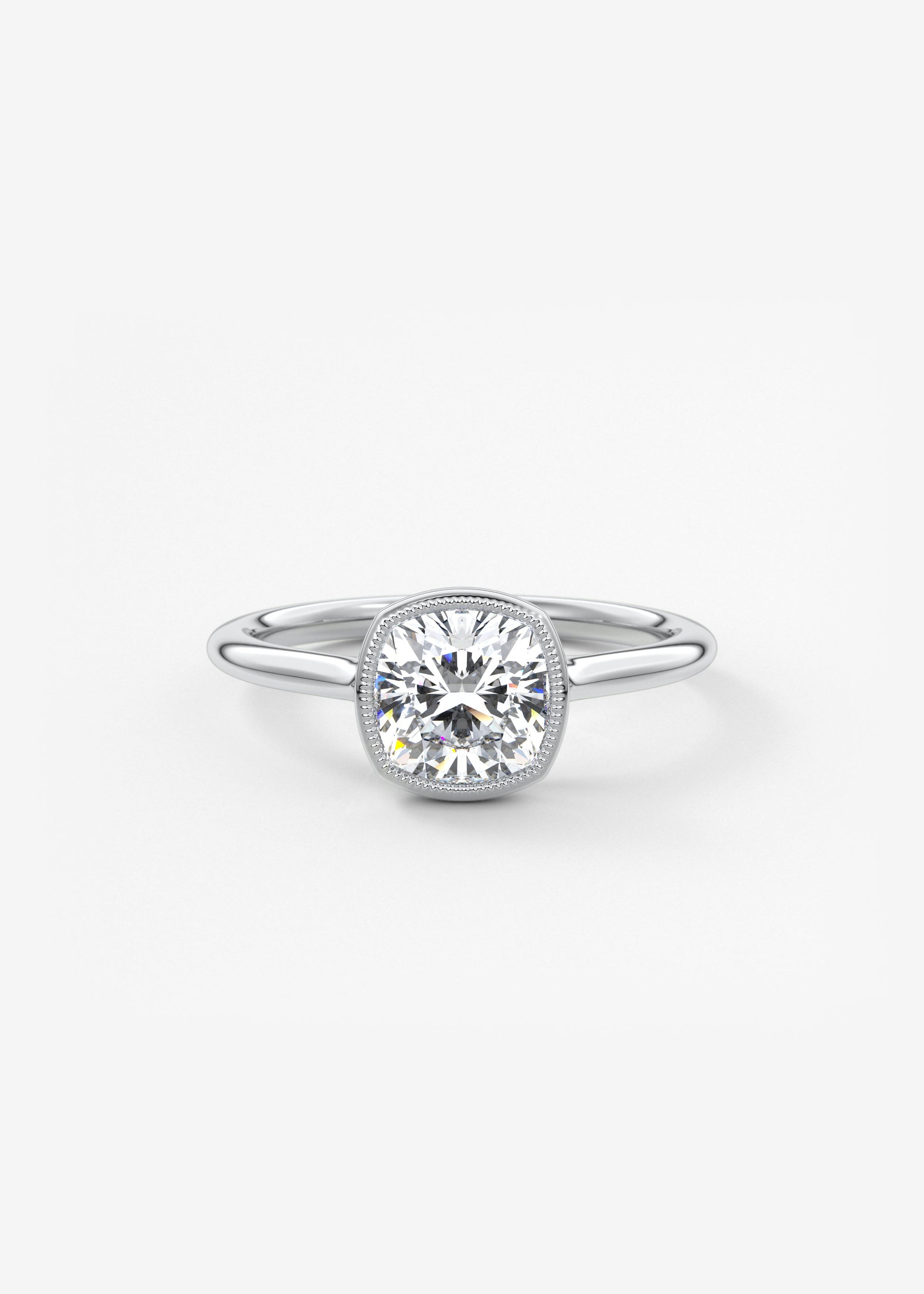 Oval Solitaire With Raised Basket Gallery Lab Grown Diamond Engagement Ring