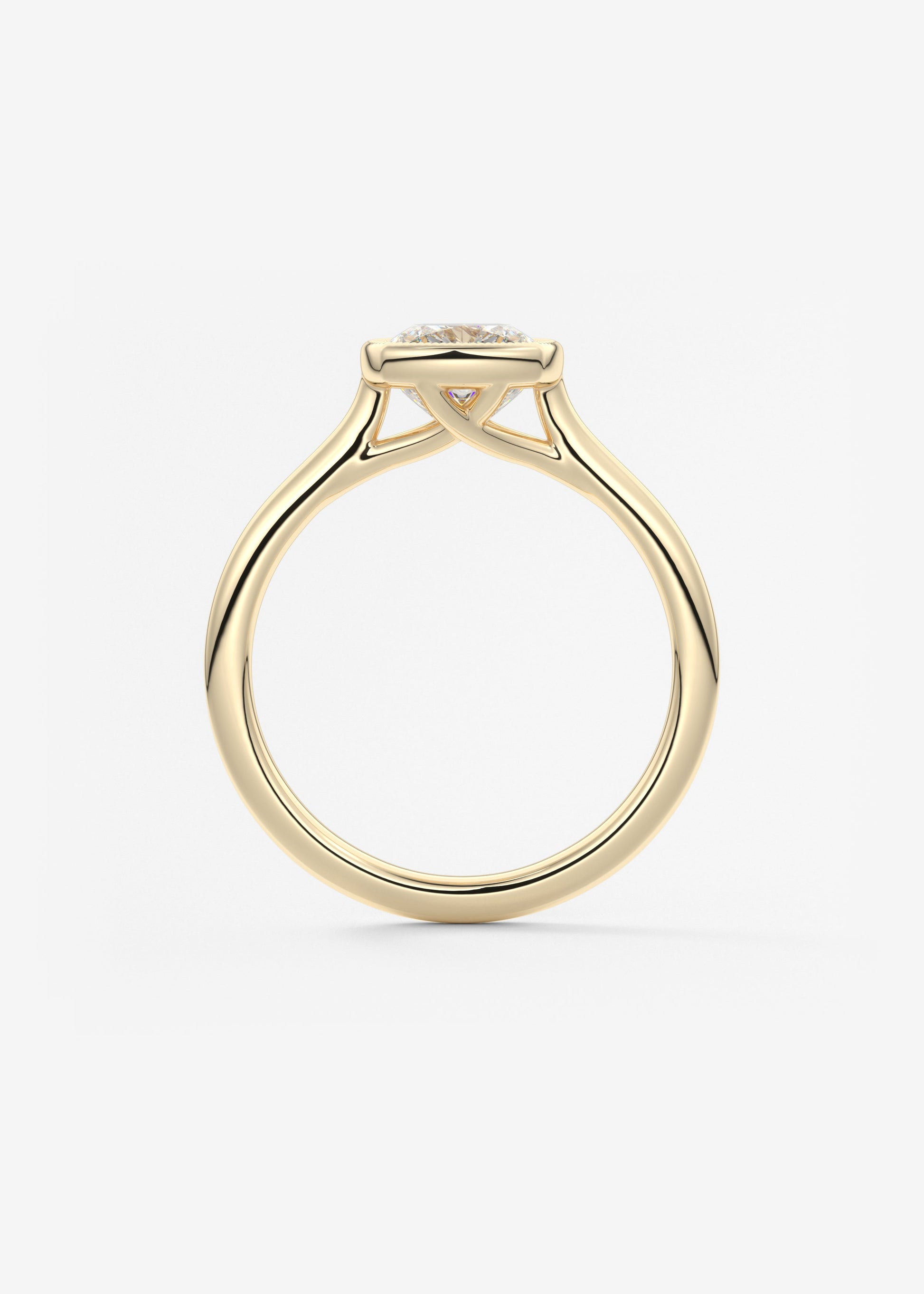 Oval Solitaire With Raised Basket Gallery Lab Grown Diamond Engagement Ring