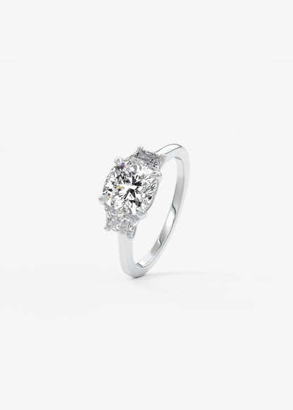 Oval Solitaire With Raised Basket Gallery Lab Grown Diamond Engagement Ring