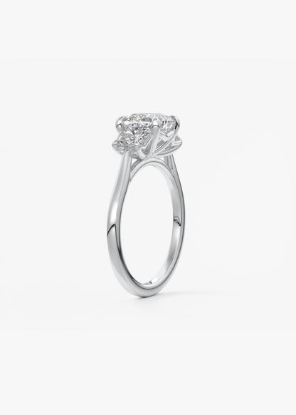 Oval Solitaire With Raised Basket Gallery Lab Grown Diamond Engagement Ring