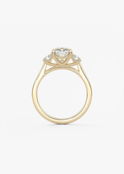 Oval Solitaire With Raised Basket Gallery Lab Grown Diamond Engagement Ring