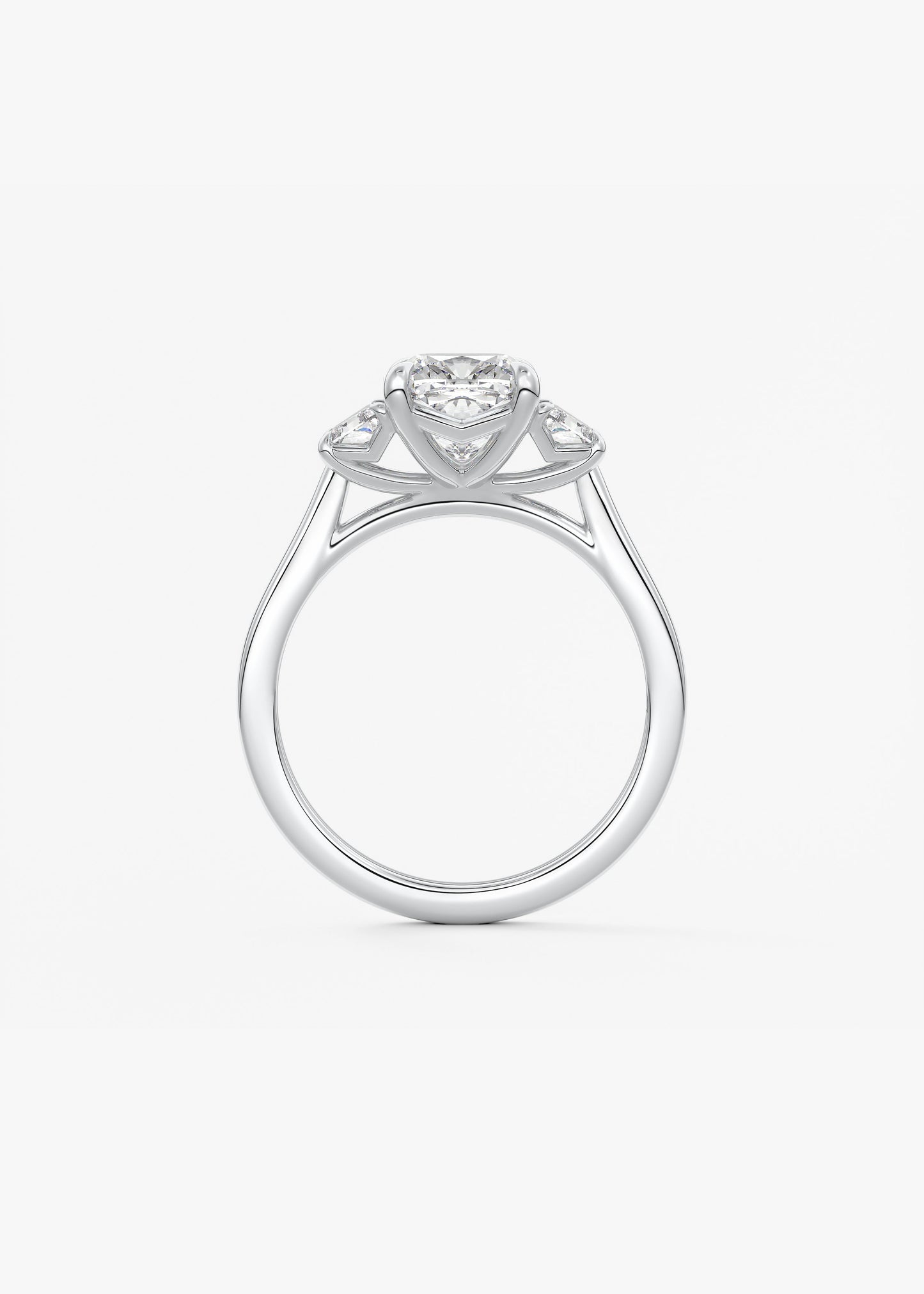 Oval Solitaire With Raised Basket Gallery Lab Grown Diamond Engagement Ring
