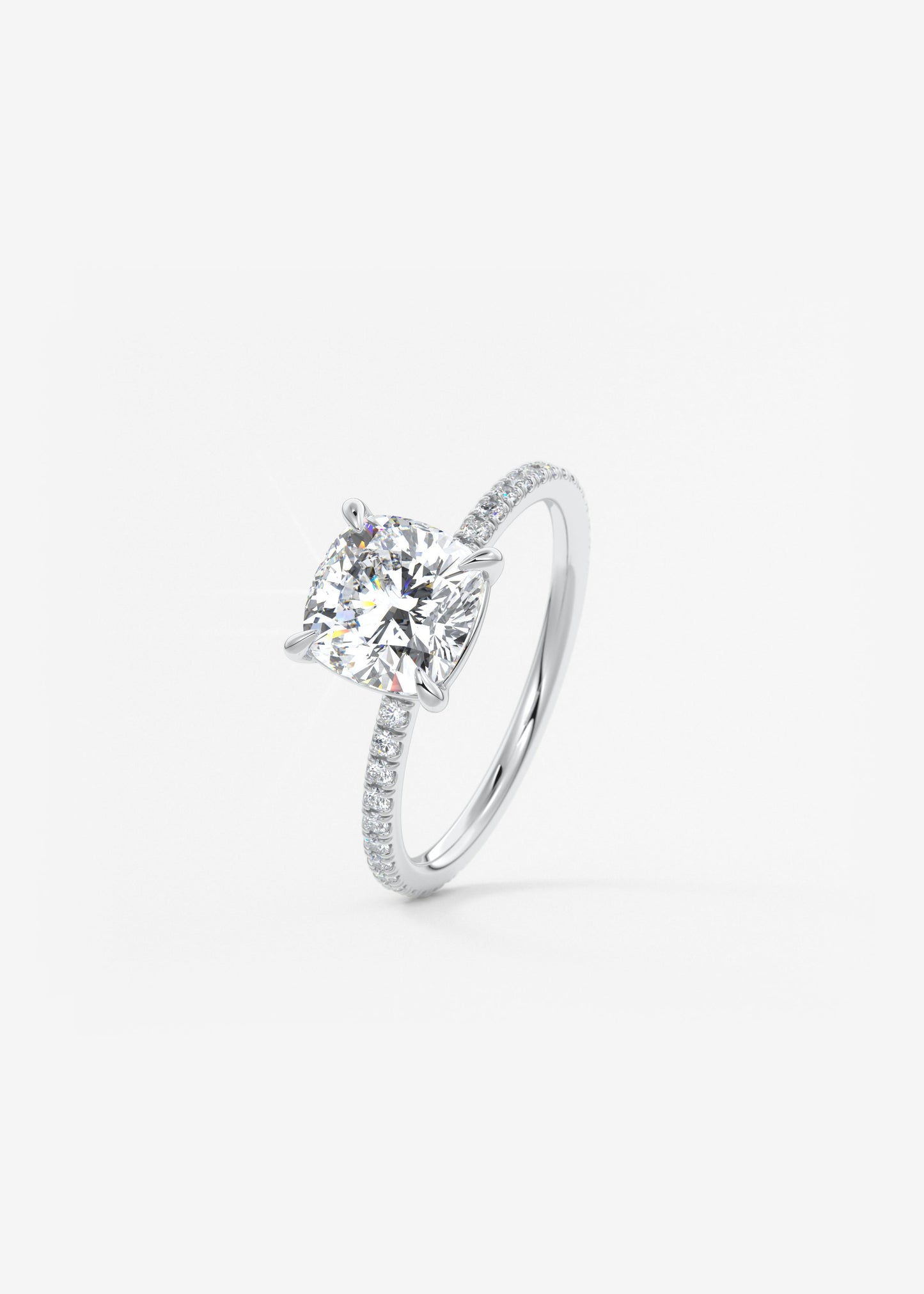 Oval Solitaire With Raised Basket Gallery Lab Grown Diamond Engagement Ring