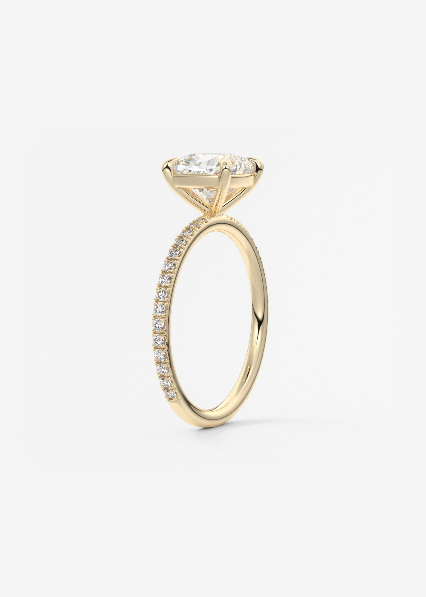 Oval Solitaire With Raised Basket Gallery Lab Grown Diamond Engagement Ring