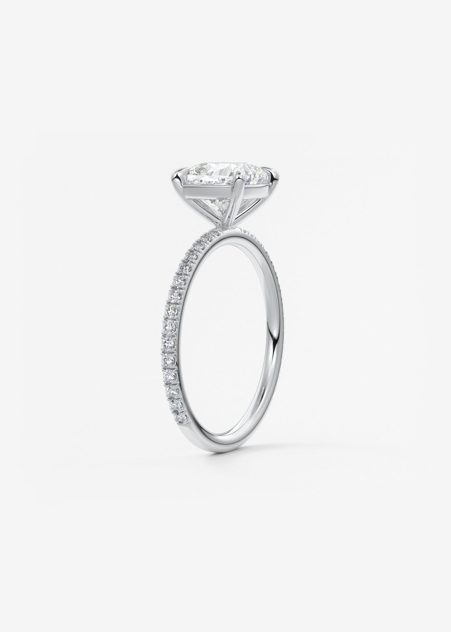 Oval Solitaire With Raised Basket Gallery Lab Grown Diamond Engagement Ring