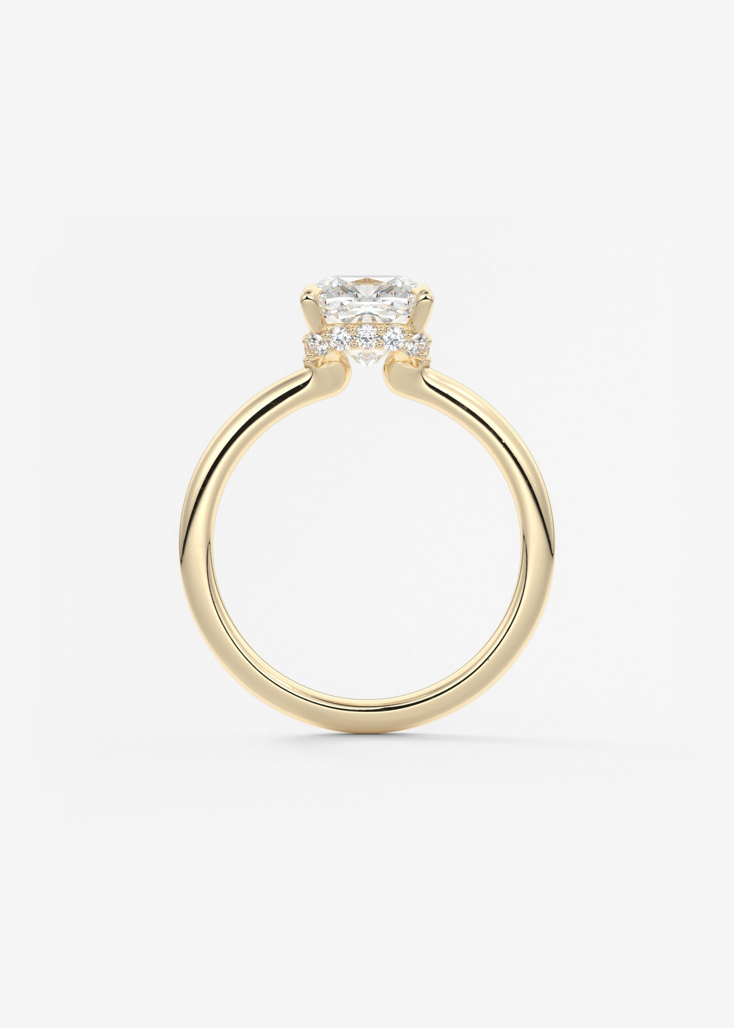 Oval Solitaire With Raised Basket Gallery Lab Grown Diamond Engagement Ring