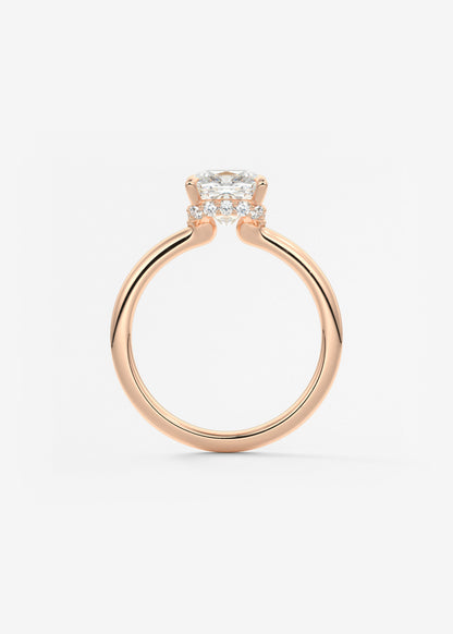 Oval Solitaire With Raised Basket Gallery Lab Grown Diamond Engagement Ring