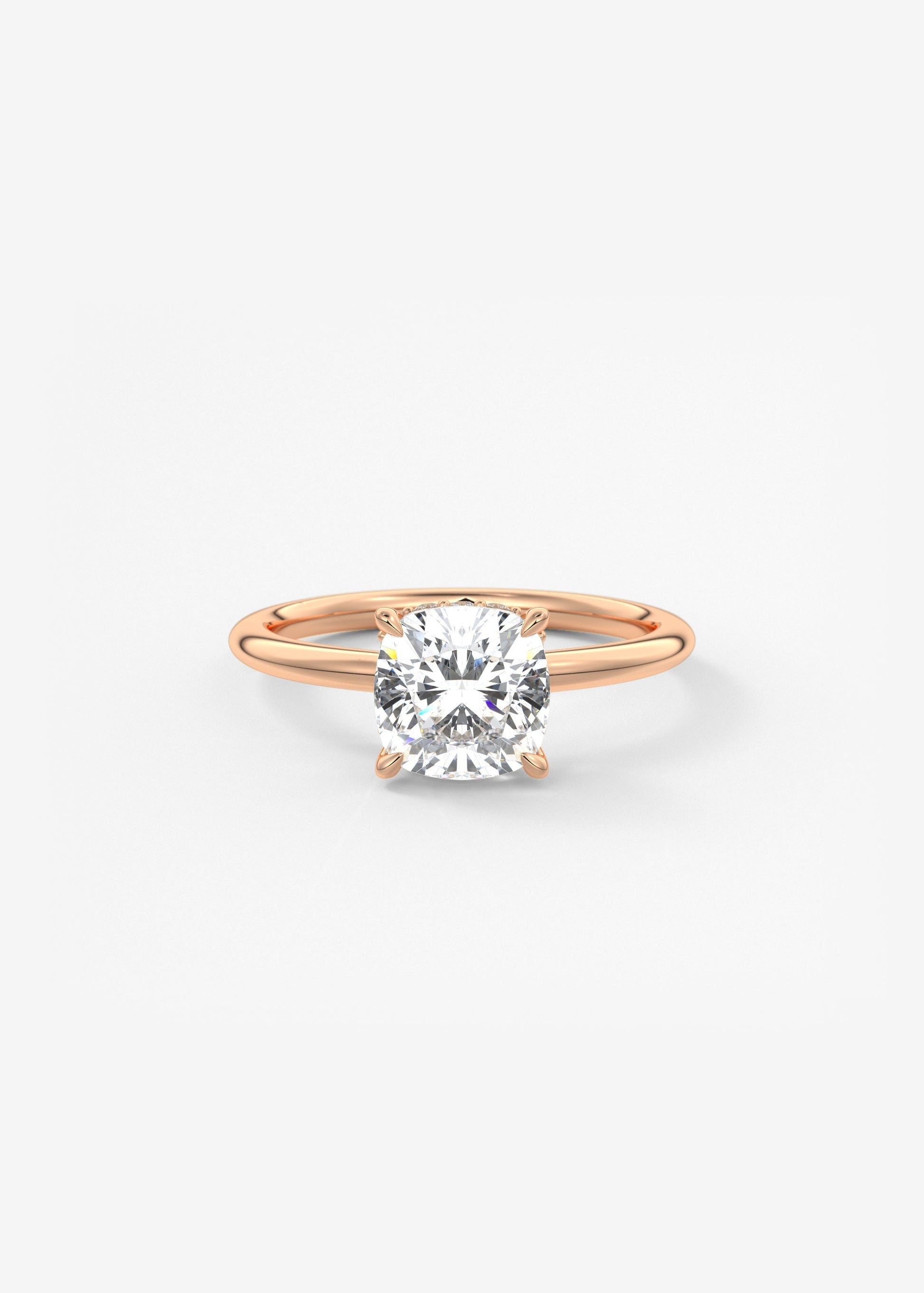 Oval Solitaire With Raised Basket Gallery Lab Grown Diamond Engagement Ring