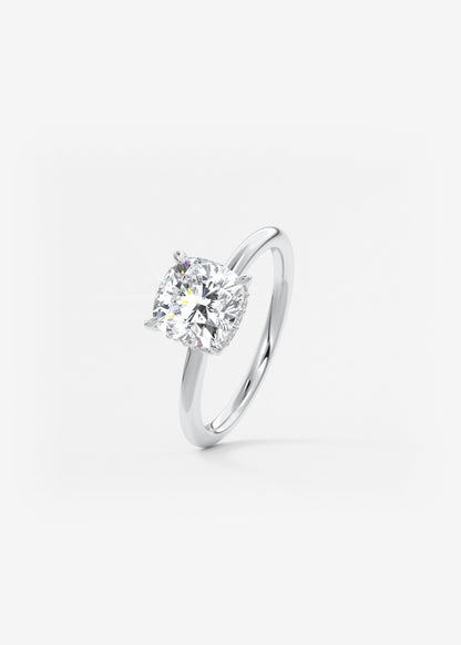 Oval Solitaire With Raised Basket Gallery Lab Grown Diamond Engagement Ring