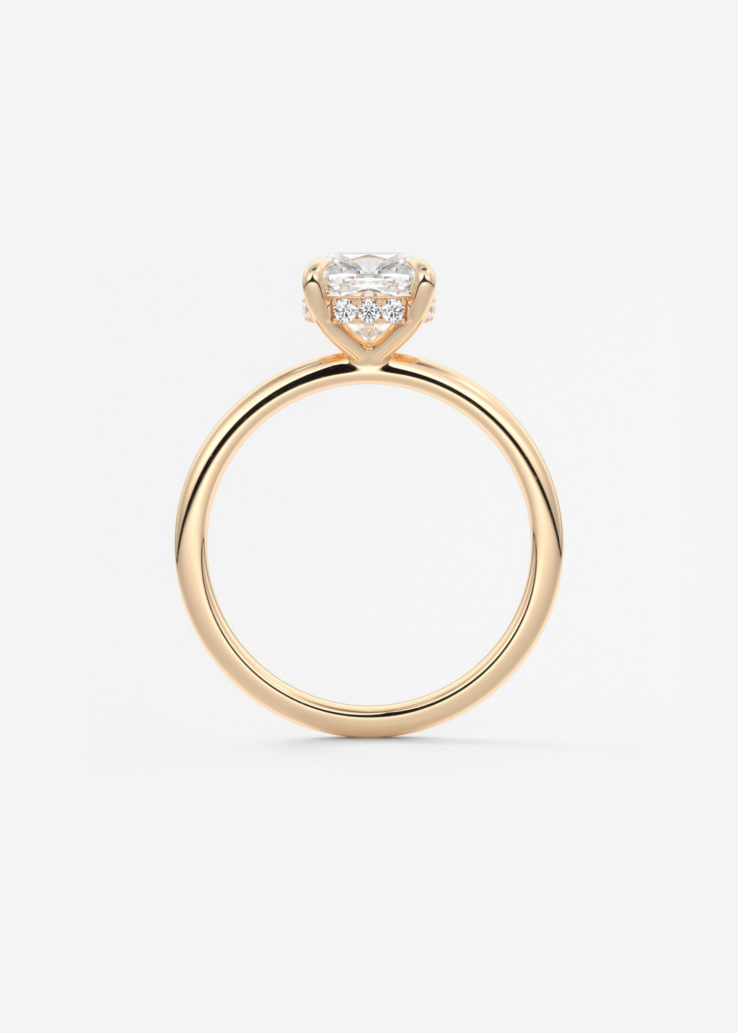 Oval Solitaire With Raised Basket Gallery Lab Grown Diamond Engagement Ring