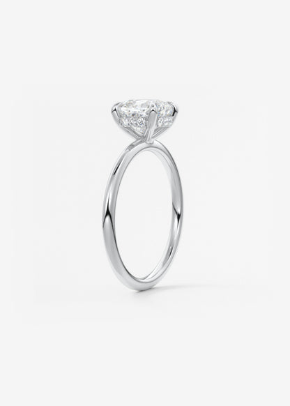 Oval Solitaire With Raised Basket Gallery Lab Grown Diamond Engagement Ring