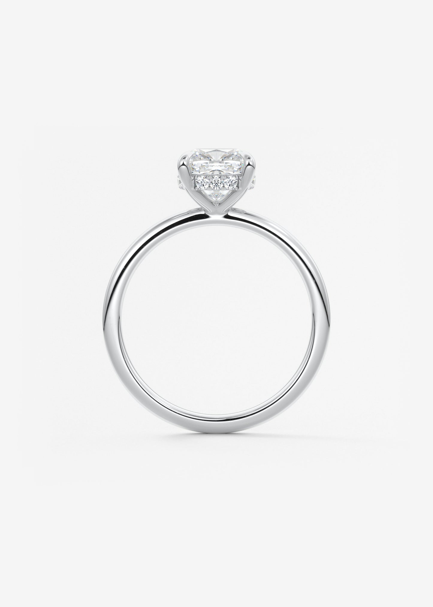 Oval Solitaire With Raised Basket Gallery Lab Grown Diamond Engagement Ring