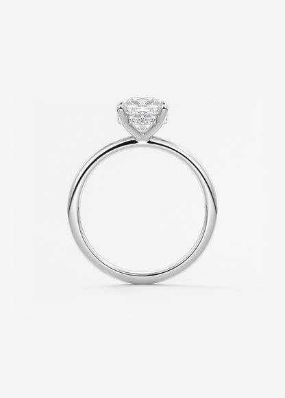 Oval Solitaire With Raised Basket Gallery Lab Grown Diamond Engagement Ring