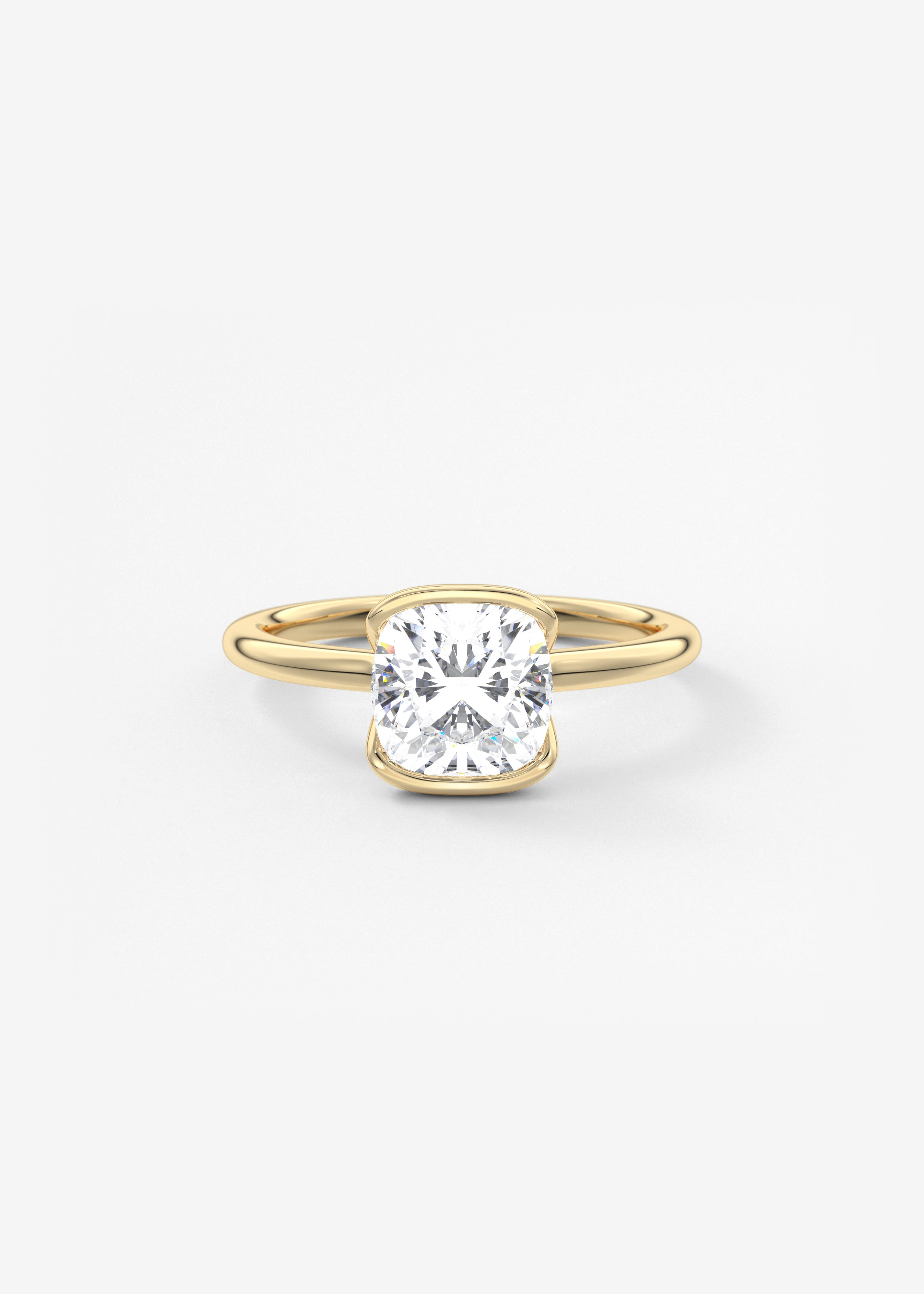 Oval Solitaire With Raised Basket Gallery Lab Grown Diamond Engagement Ring
