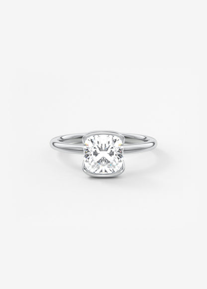 Oval Solitaire With Raised Basket Gallery Lab Grown Diamond Engagement Ring