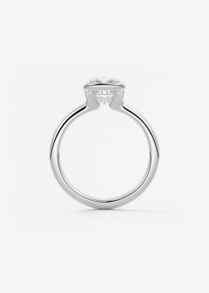 Oval Solitaire With Raised Basket Gallery Lab Grown Diamond Engagement Ring