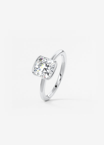 Oval Solitaire With Raised Basket Gallery Lab Grown Diamond Engagement Ring
