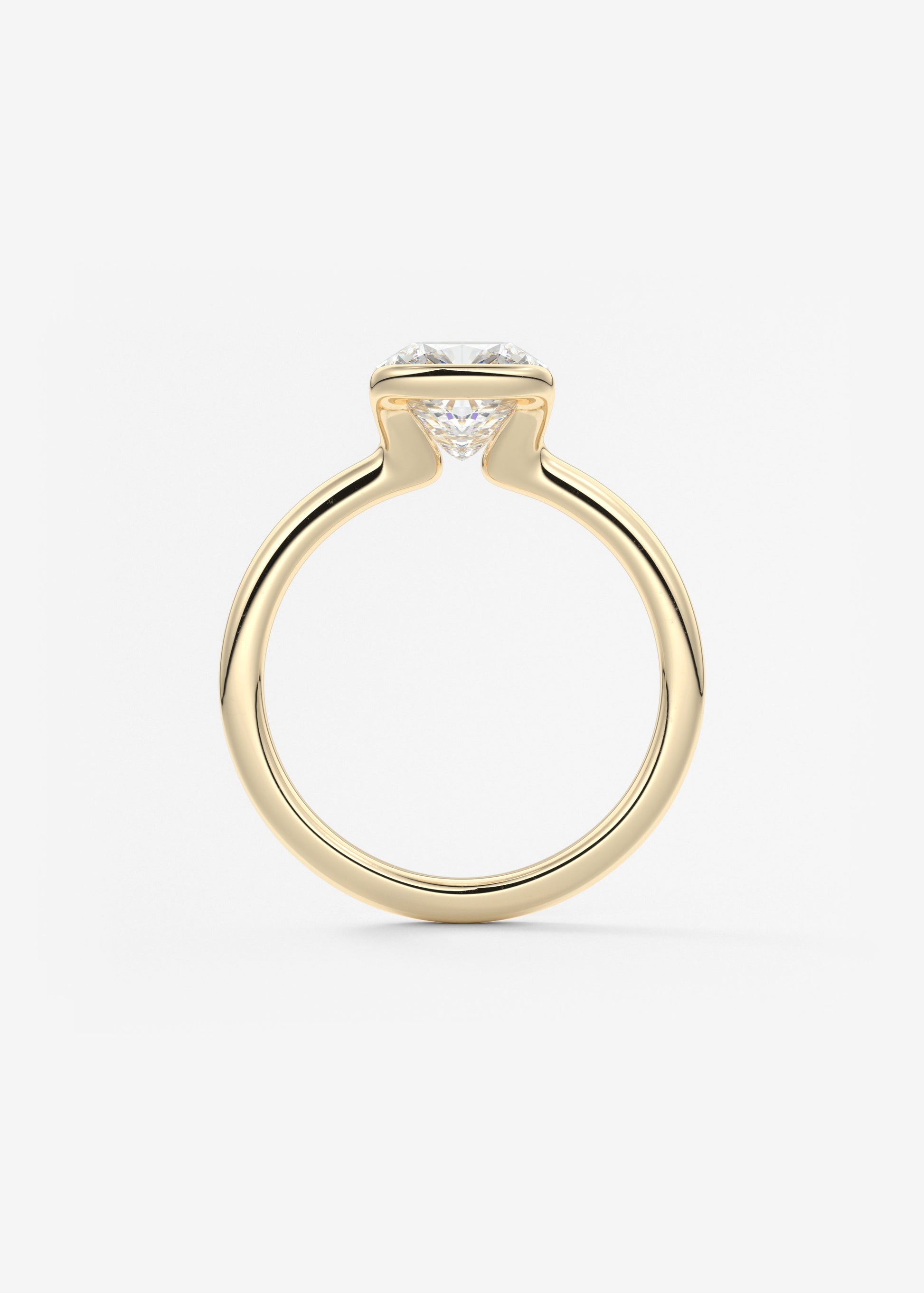 Oval Solitaire With Raised Basket Gallery Lab Grown Diamond Engagement Ring