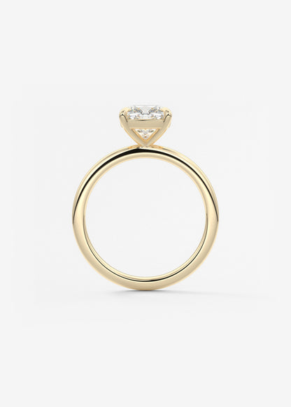 Oval Solitaire With Raised Basket Gallery Lab Grown Diamond Engagement Ring