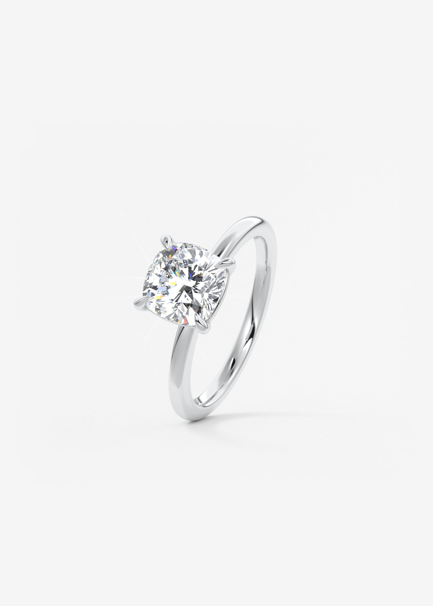 Oval Solitaire With Raised Basket Gallery Lab Grown Diamond Engagement Ring