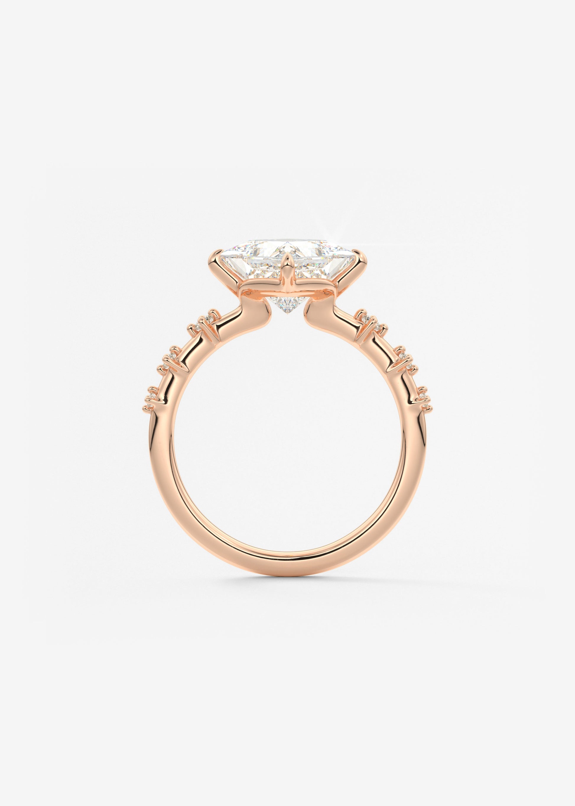 Oval Solitaire With Raised Basket Gallery Lab Grown Diamond Engagement Ring