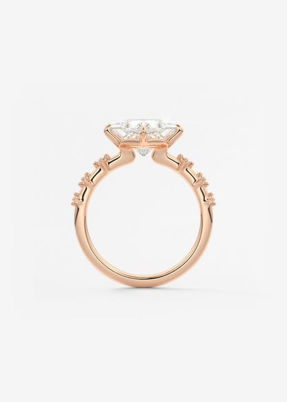 Oval Solitaire With Raised Basket Gallery Lab Grown Diamond Engagement Ring