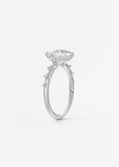 Oval Solitaire With Raised Basket Gallery Lab Grown Diamond Engagement Ring