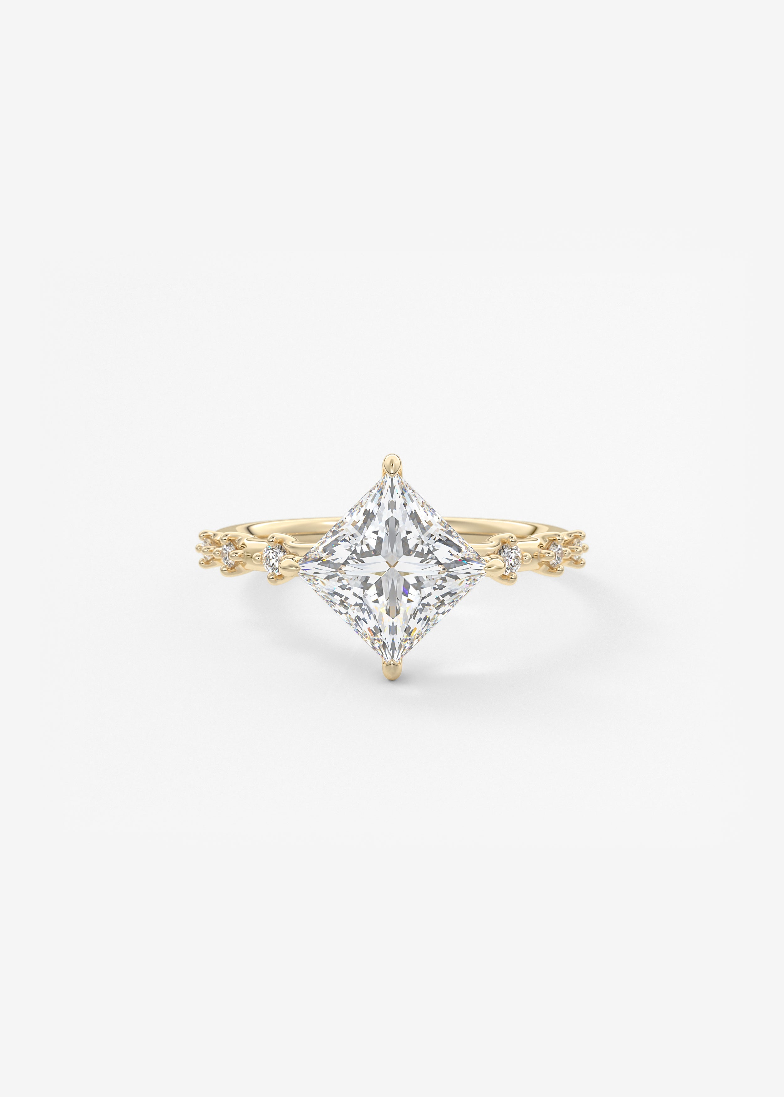 Oval Solitaire With Raised Basket Gallery Lab Grown Diamond Engagement Ring