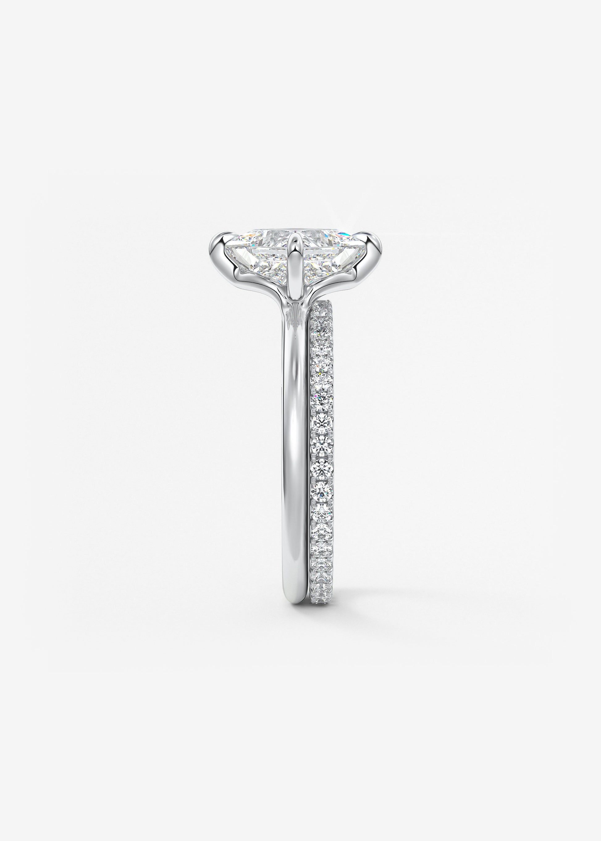 Oval Solitaire With Raised Basket Gallery Lab Grown Diamond Engagement Ring