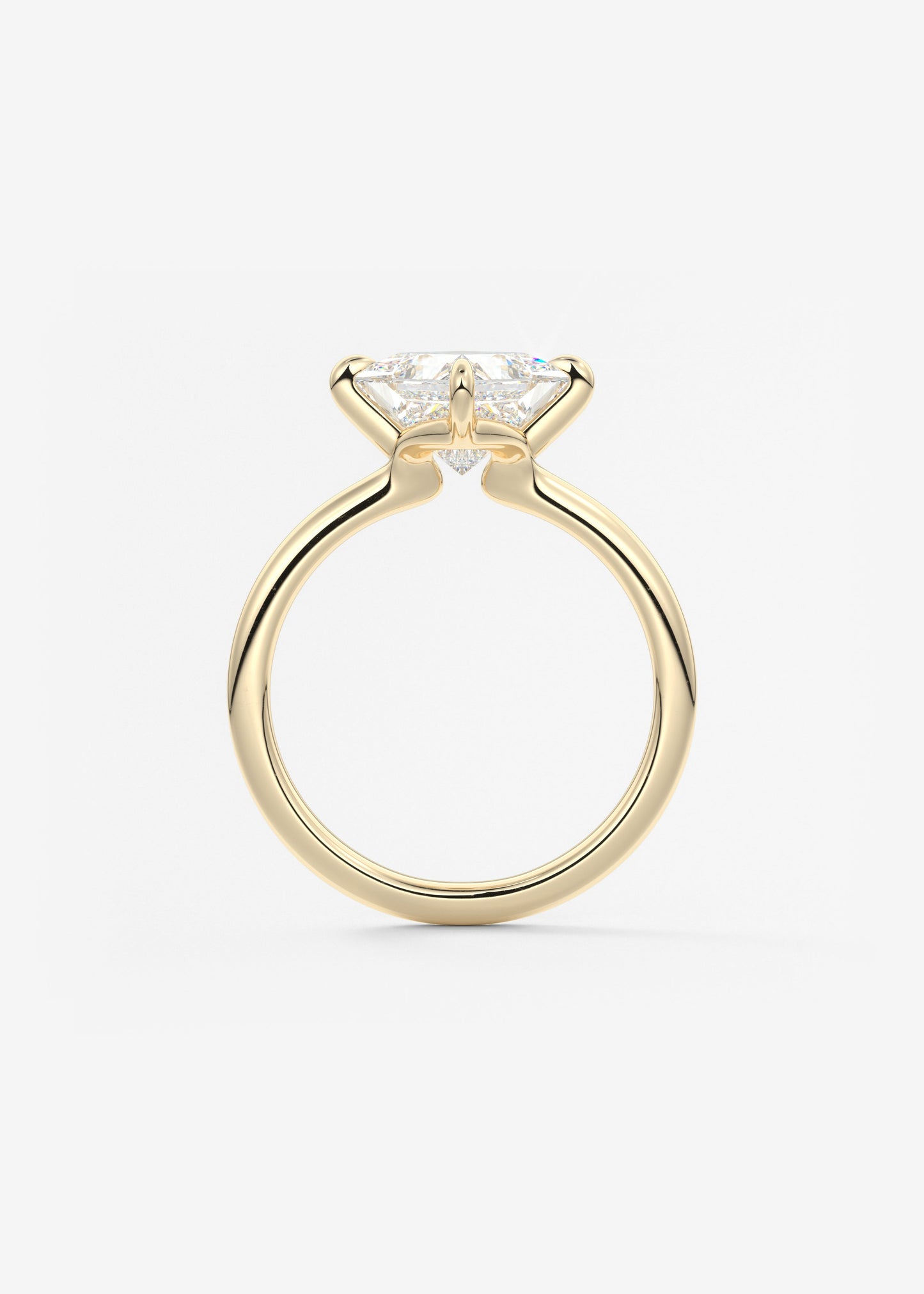 Oval Solitaire With Raised Basket Gallery Lab Grown Diamond Engagement Ring