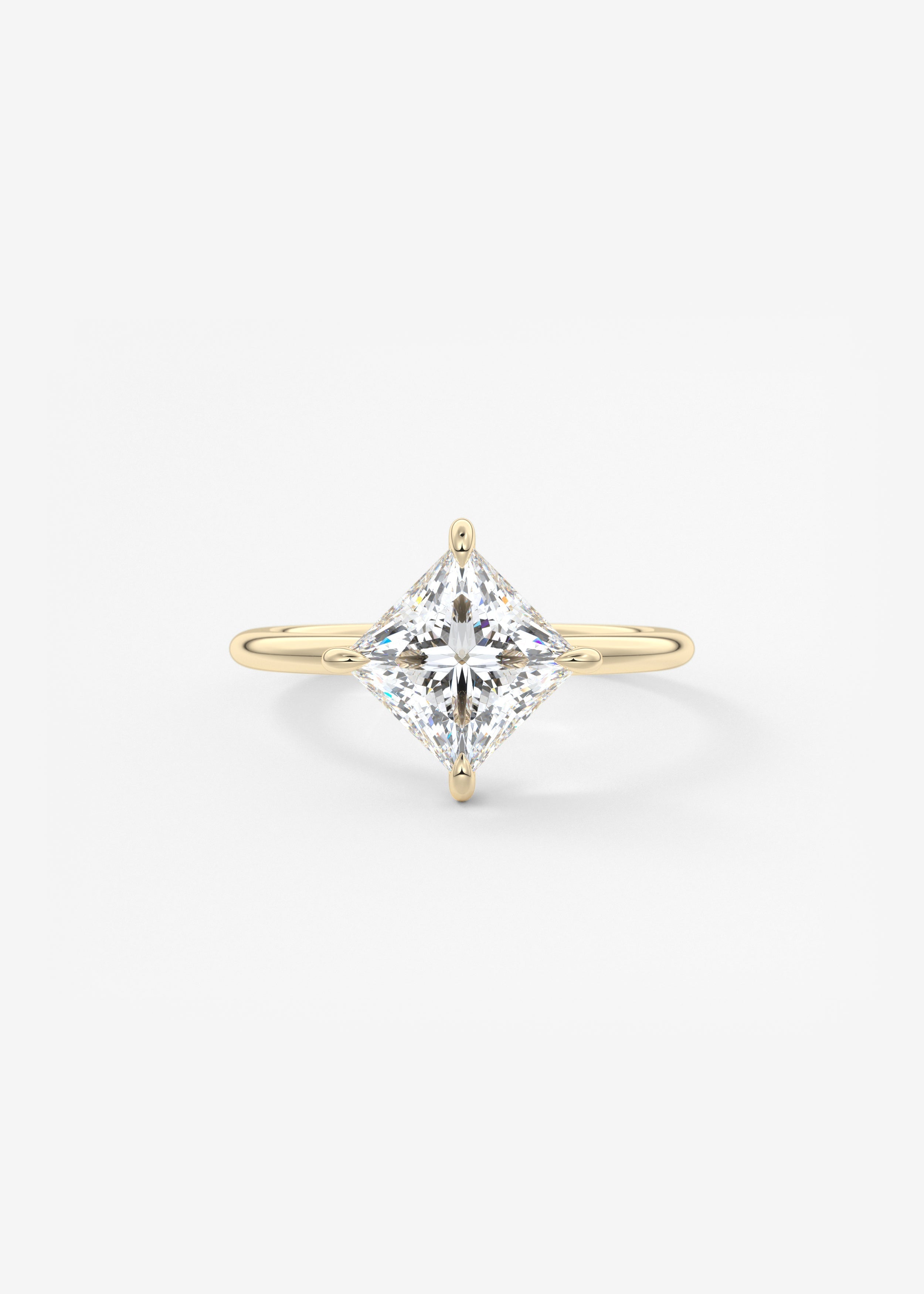 Oval Solitaire With Raised Basket Gallery Lab Grown Diamond Engagement Ring