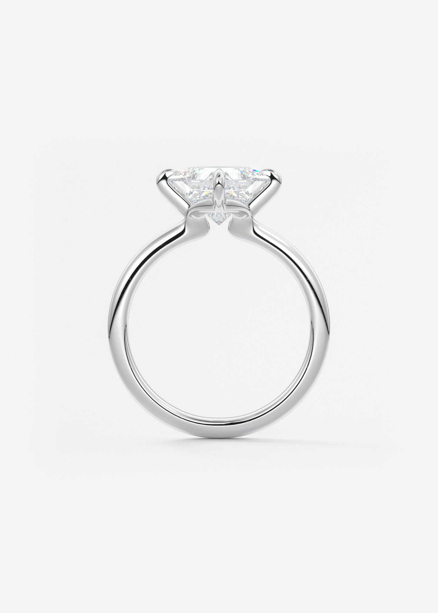 Oval Solitaire With Raised Basket Gallery Lab Grown Diamond Engagement Ring