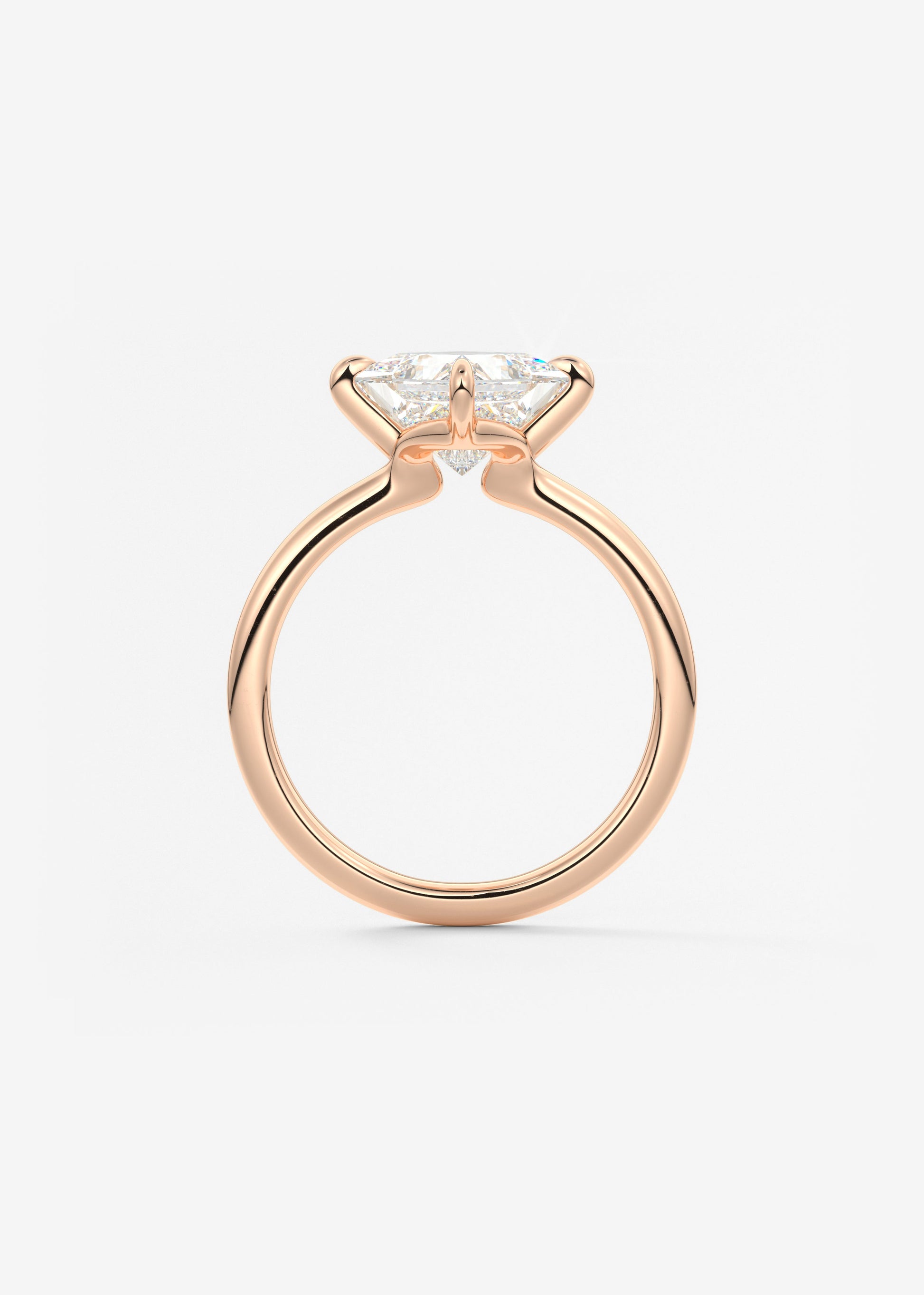 Oval Solitaire With Raised Basket Gallery Lab Grown Diamond Engagement Ring