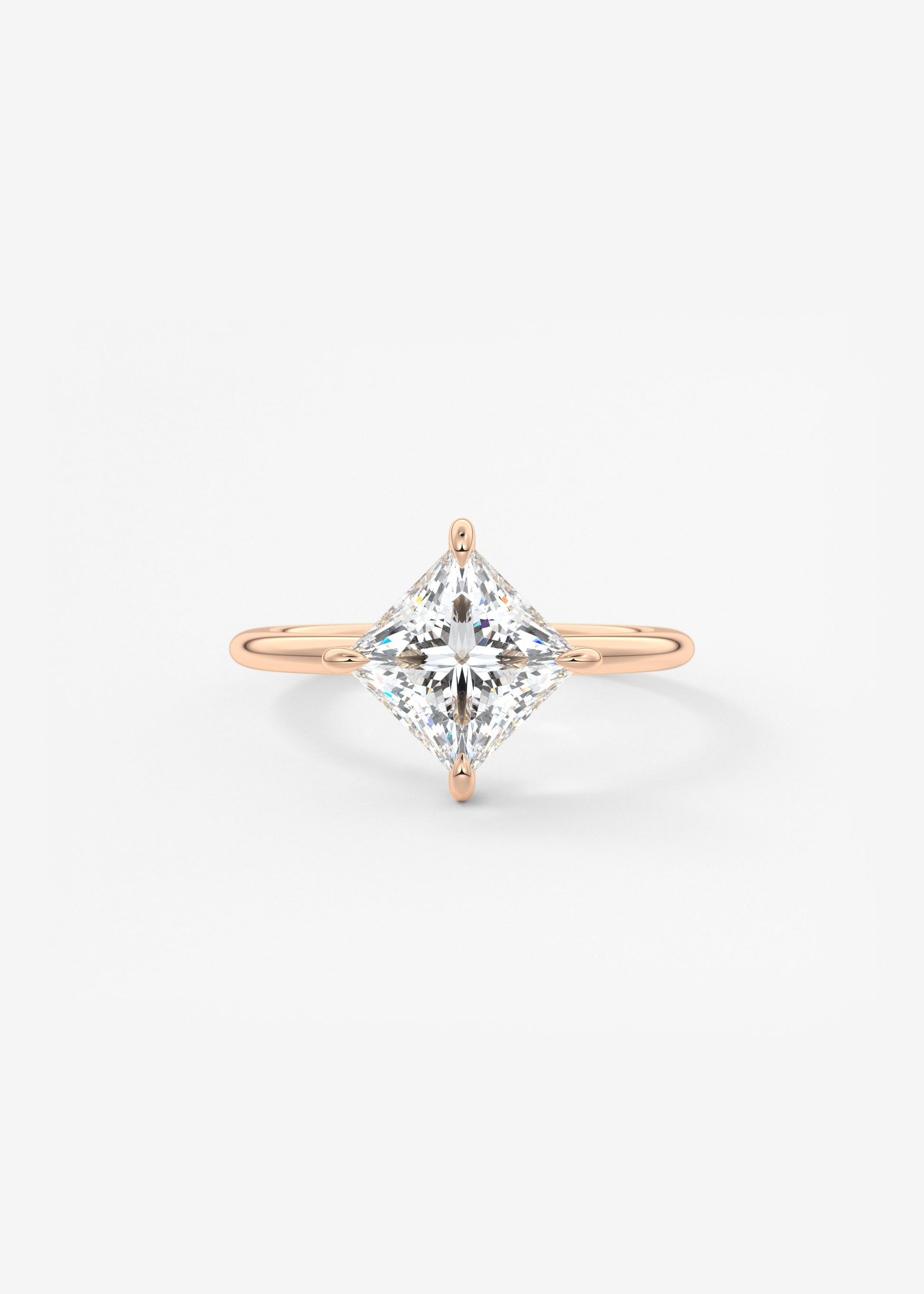 Oval Solitaire With Raised Basket Gallery Lab Grown Diamond Engagement Ring