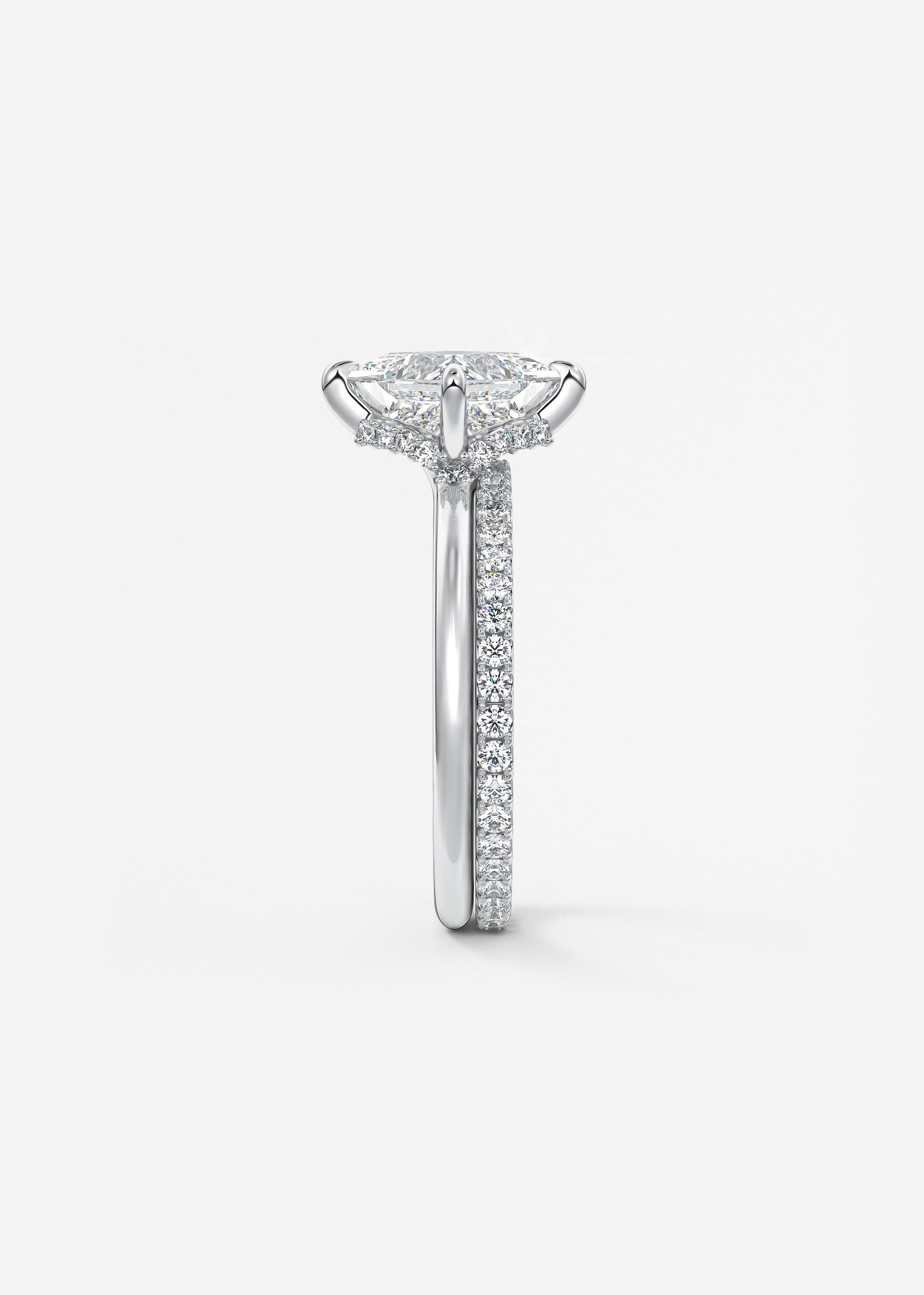 Oval Solitaire With Raised Basket Gallery Lab Grown Diamond Engagement Ring