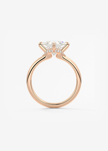 Oval Solitaire With Raised Basket Gallery Lab Grown Diamond Engagement Ring