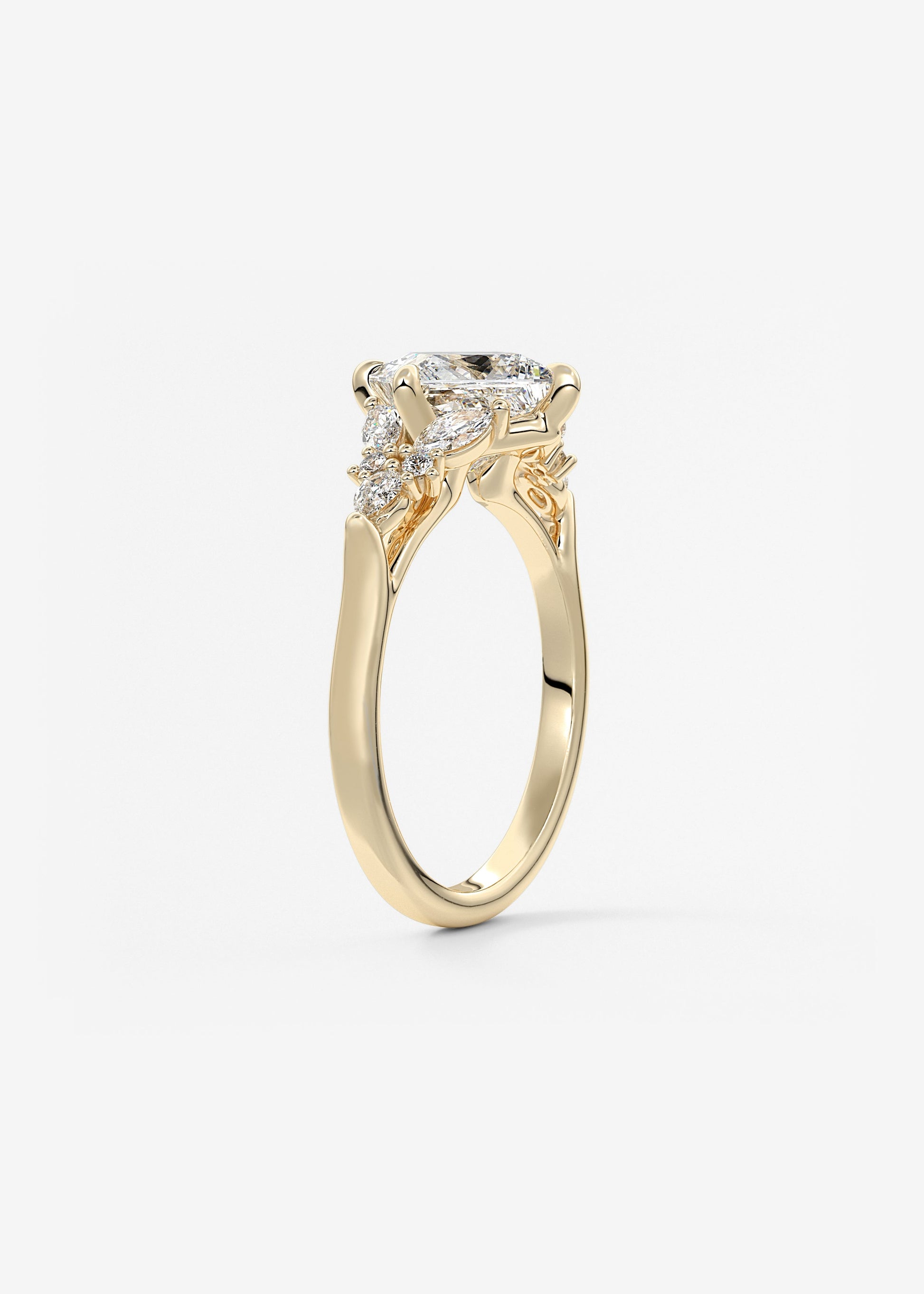 Oval Solitaire With Raised Basket Gallery Lab Grown Diamond Engagement Ring
