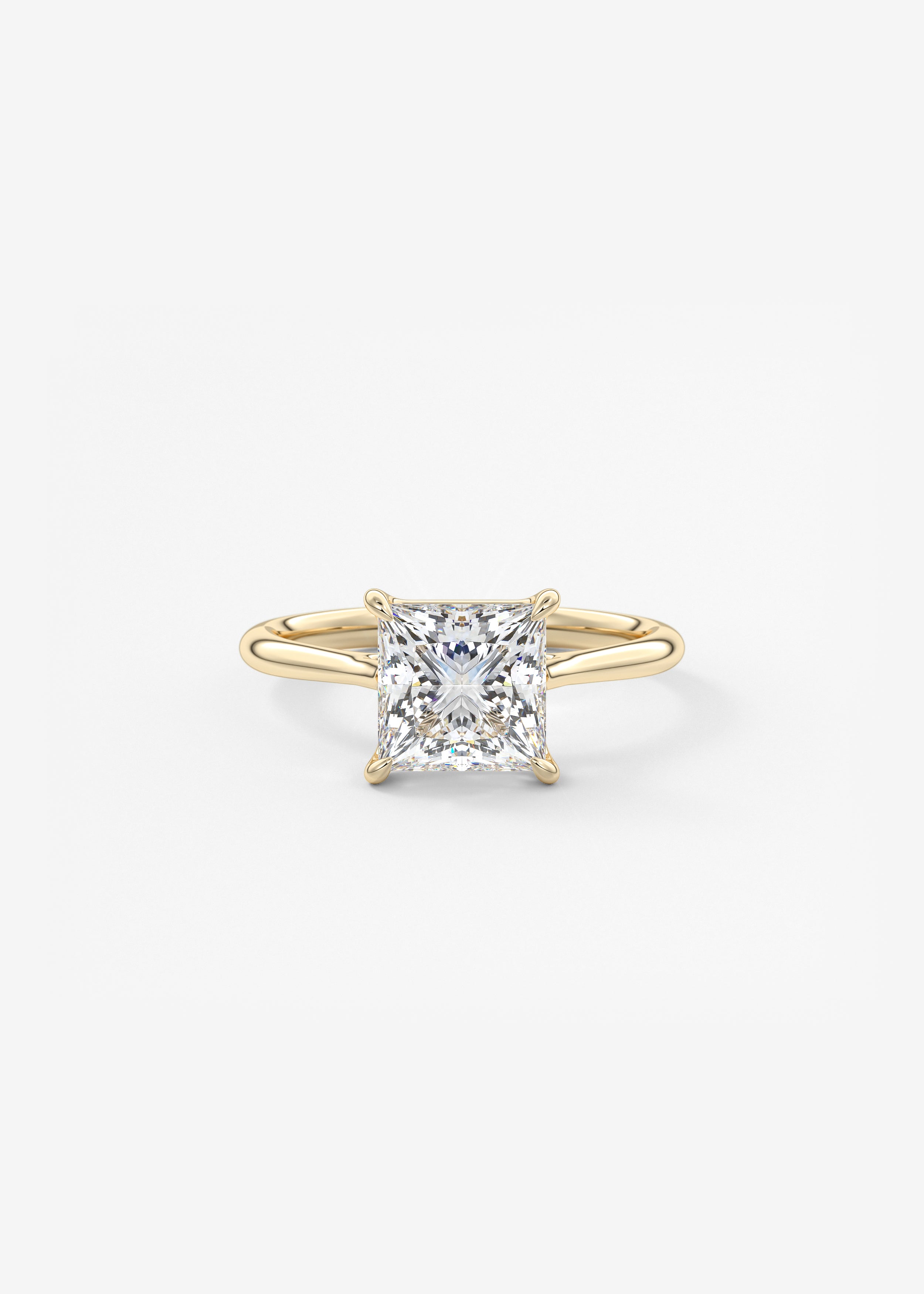 Oval Solitaire With Raised Basket Gallery Lab Grown Diamond Engagement Ring