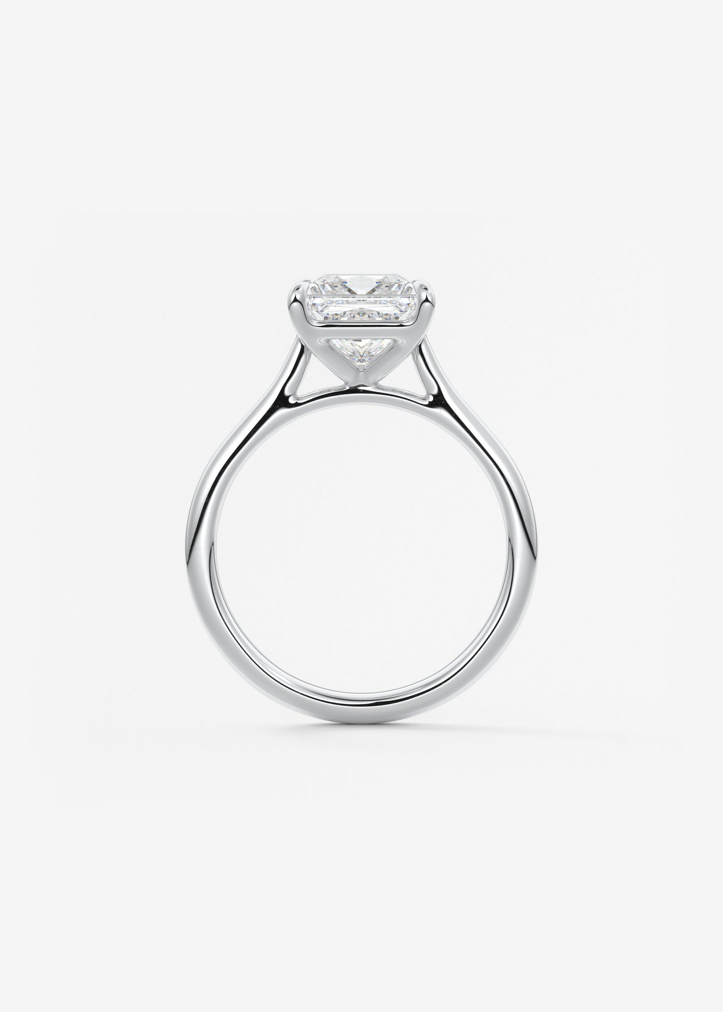 Oval Solitaire With Raised Basket Gallery Lab Grown Diamond Engagement Ring