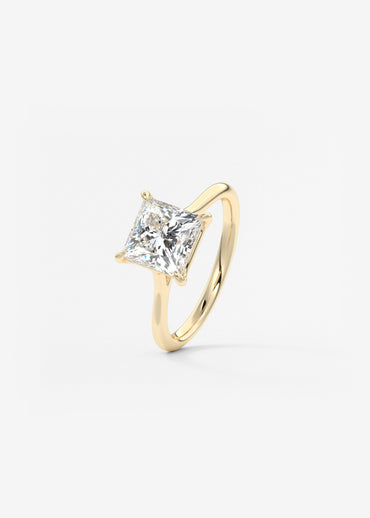 Oval Solitaire With Raised Basket Gallery Lab Grown Diamond Engagement Ring