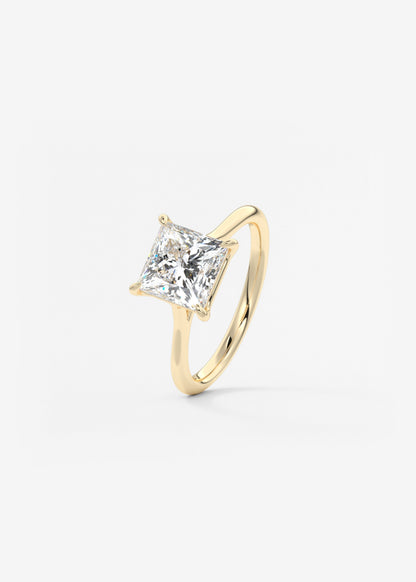 Oval Solitaire With Raised Basket Gallery Lab Grown Diamond Engagement Ring