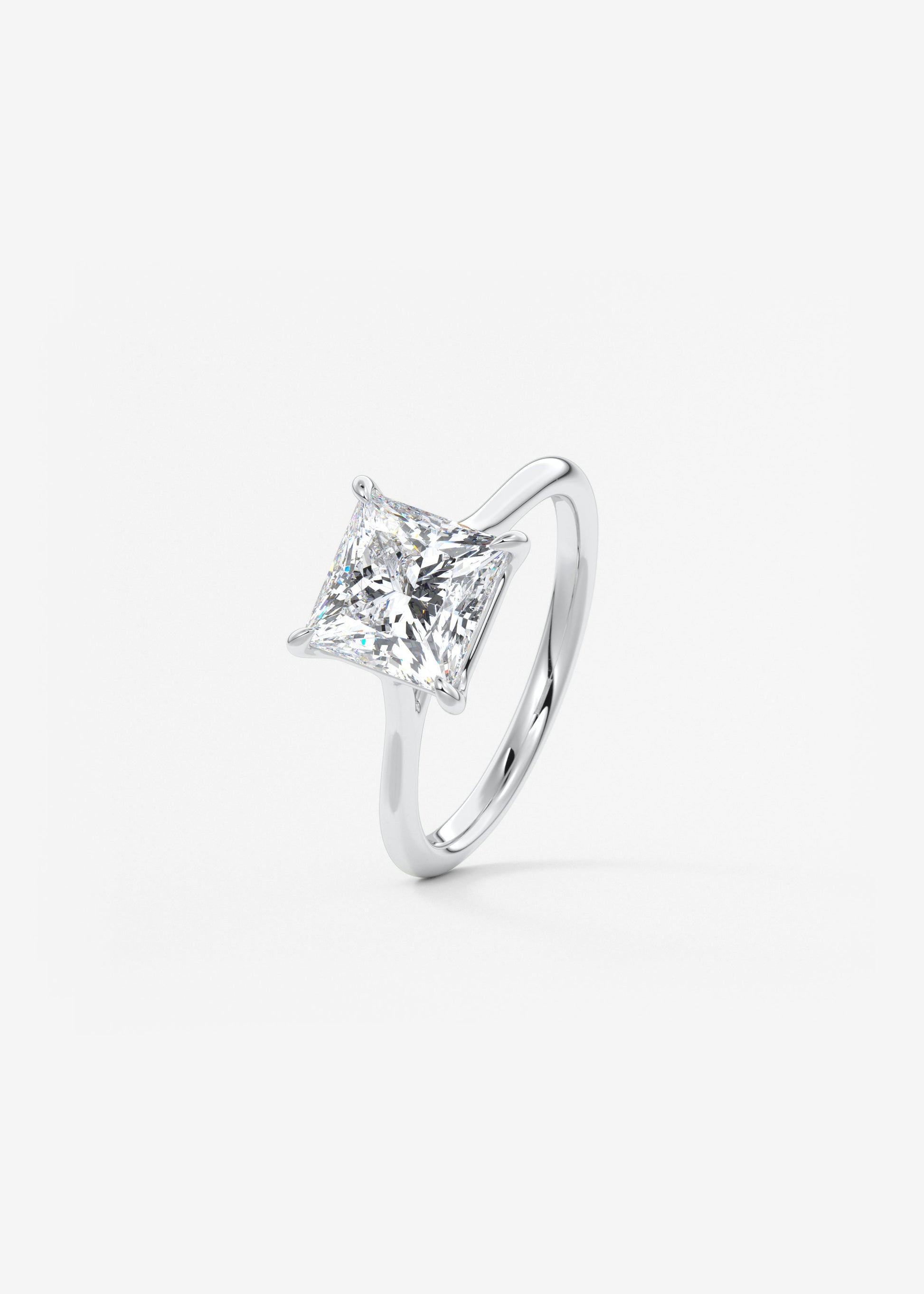 Oval Solitaire With Raised Basket Gallery Lab Grown Diamond Engagement Ring